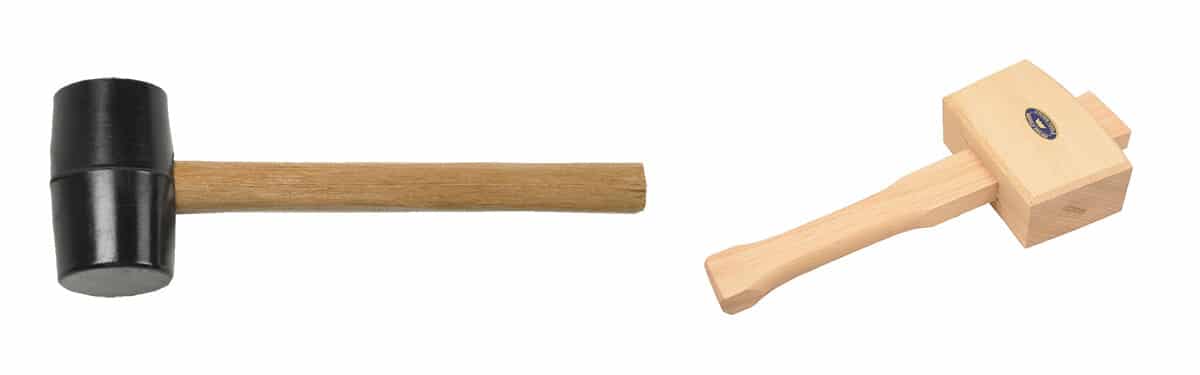 Rubber Mallet and Wooden Mallet