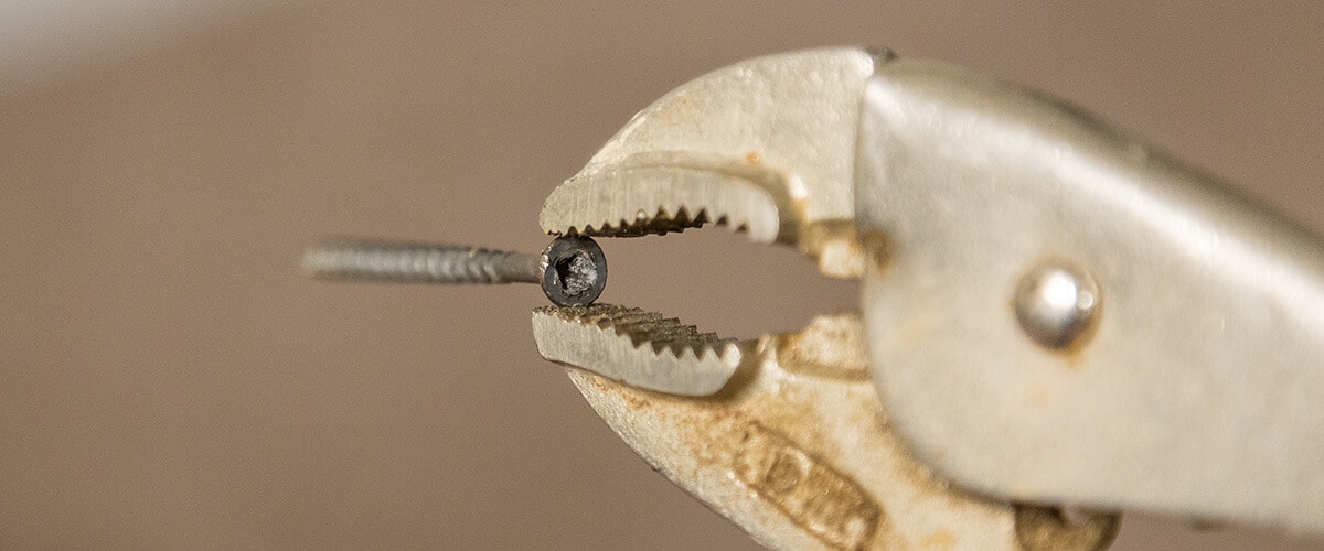 Removing Screw with Vice Grips