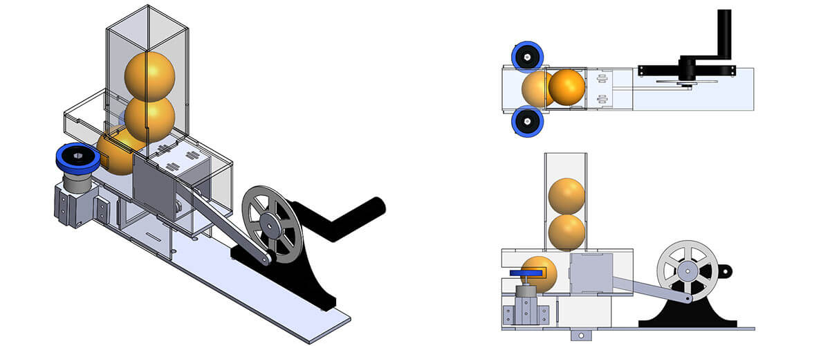 Stress Ball Cannon CAD Rendering