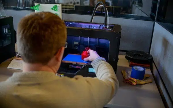 Disher Engineering working on a 3D printed part