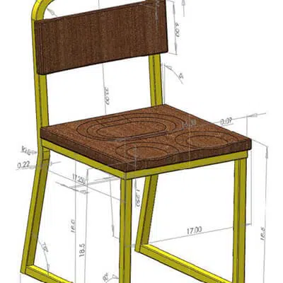 CAD design of a chair