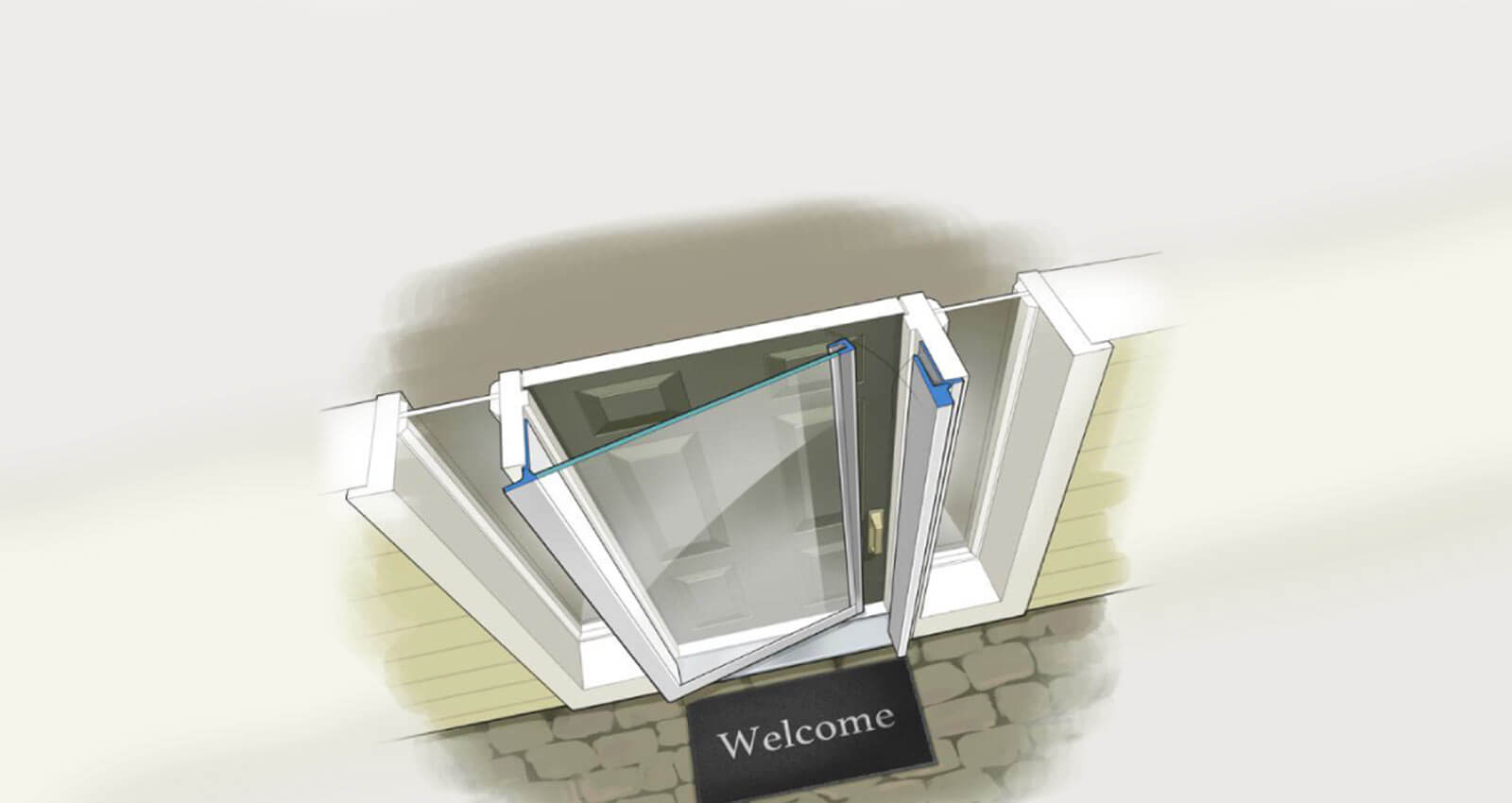Storm Door Product Design Render