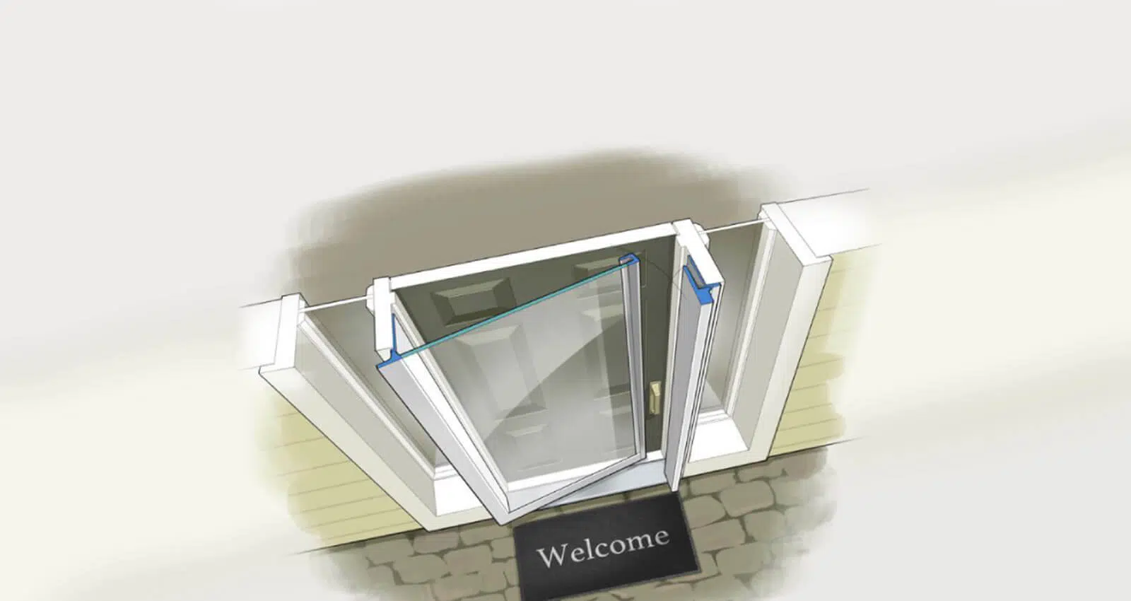 Storm Door Product Design Render