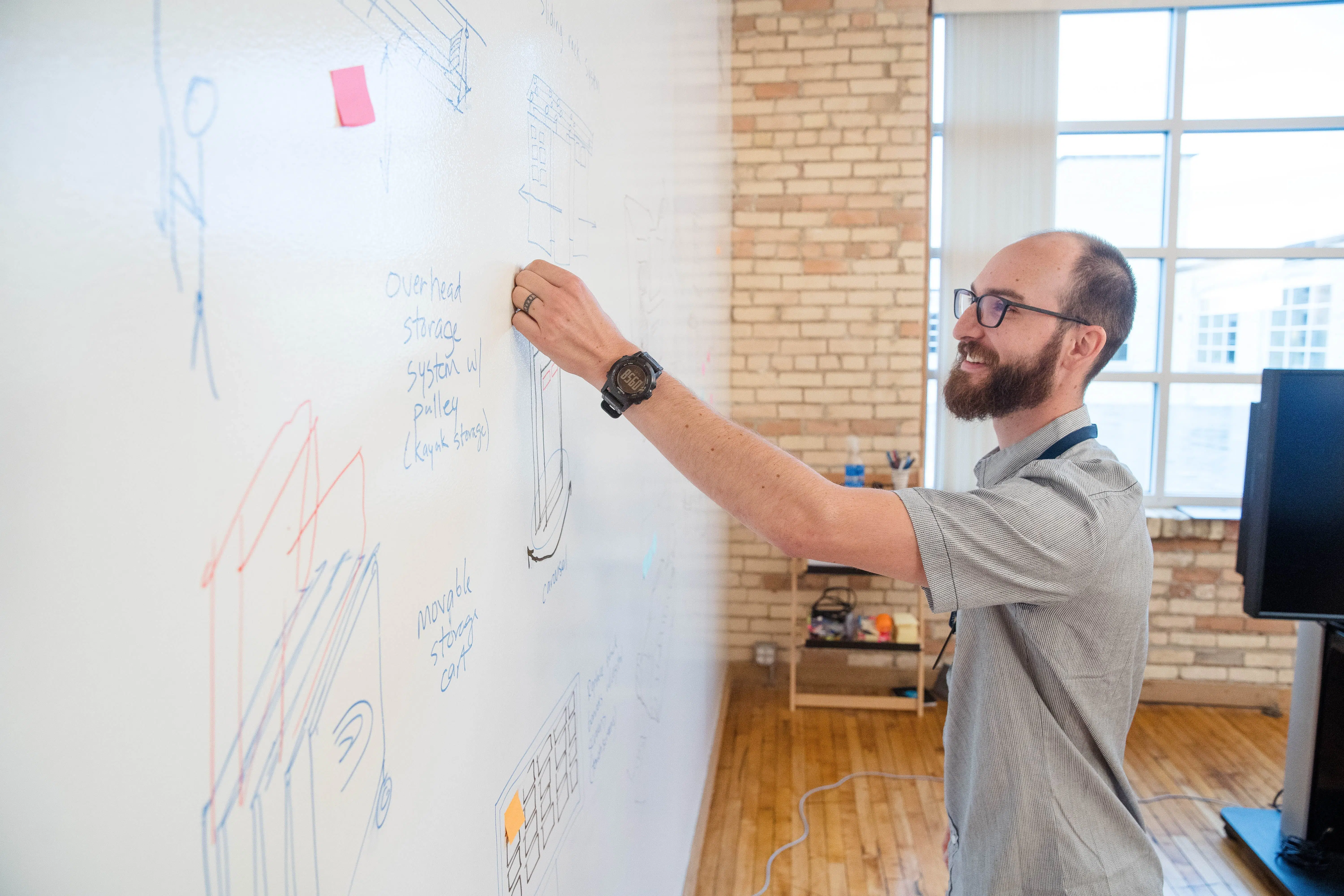 Chris Slamp from DISHER participating in our Whiteboard Wednesday Innovation Process.