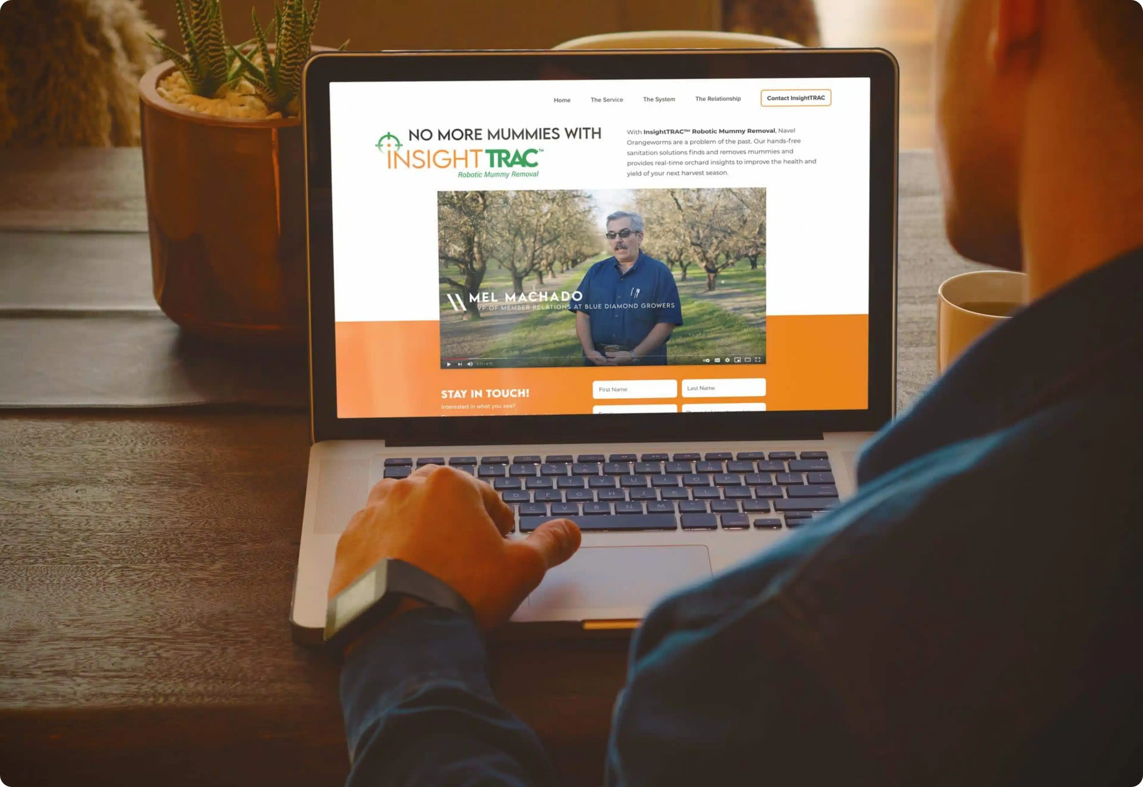 InsightTRAC website on computer screen
