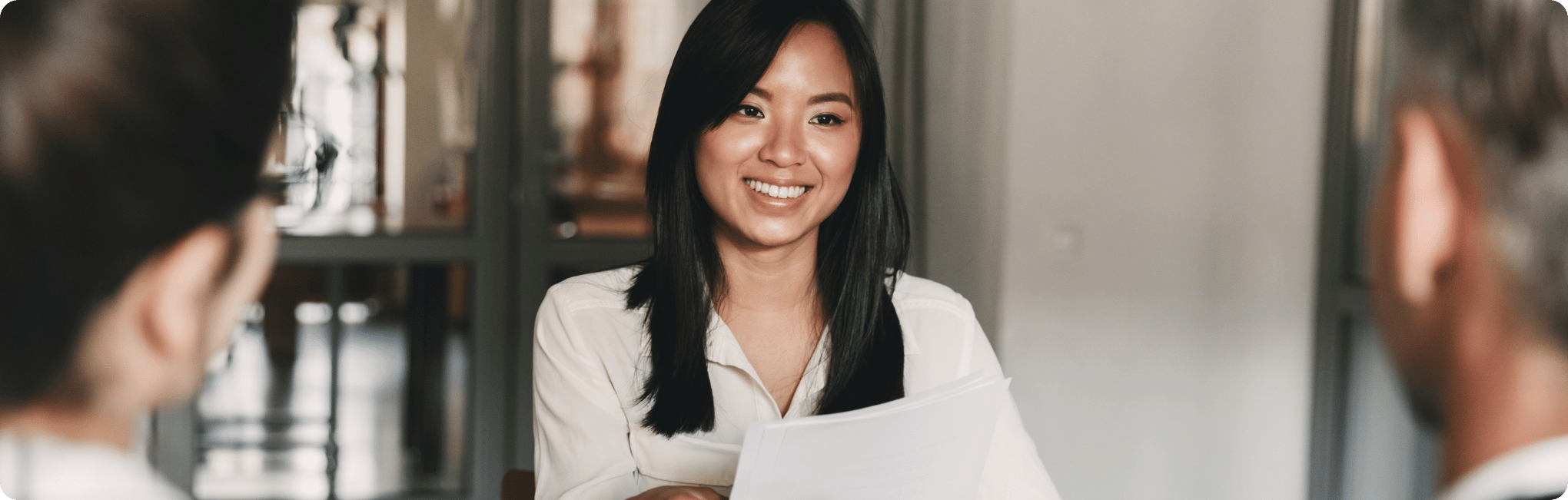Women sitting in an interview